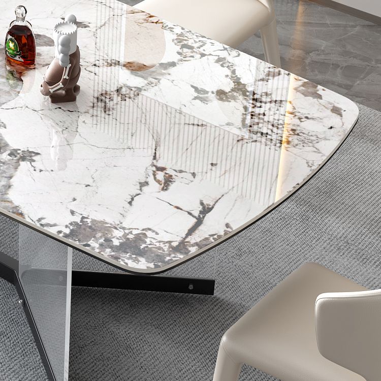 Contemporary 1/4/5/6/7 Pieces Dining Set Trestle Table Table Set for Home Use Clearhalo 'Dining Room Sets' 'Dining Tables & Seating' 'dining_room_set' 'furn' 'furn_dining_room_set' 'Furniture' 'furniture_dining_room_set' 'Kitchen & Dining Furniture' 1200x1200_74c354bd-5415-4dc5-9b1b-fa979016784f