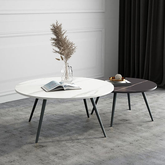 Slate Coffee Table Set Contemporary 4 Legs Coffee Cocktail Table Clearhalo 'Coffee & Accent Tables' 'Coffee Tables' 'coffee_tables' 'furn' 'furn_coffee_tables' 'Furniture' 'Living Room Furniture' 1200x1200_74c3e7b7-8247-4221-905d-a05fa938ca87