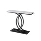 Glam Style Rectangle Console Table with Pedestal Base for Hall