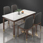 Medieval Modern Stone Dining Table 4 Rubber Legs Table for Dining Room
