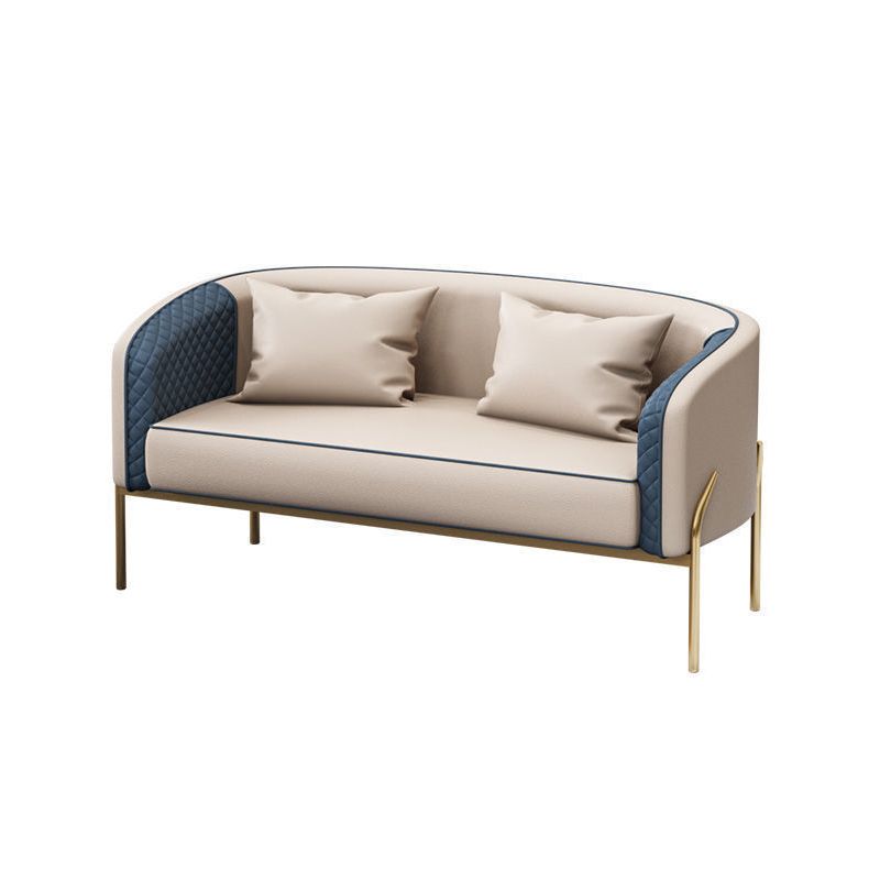 Sofá de cuatro patas básico de brazo inclinado moderno para sala de estar, apartamento