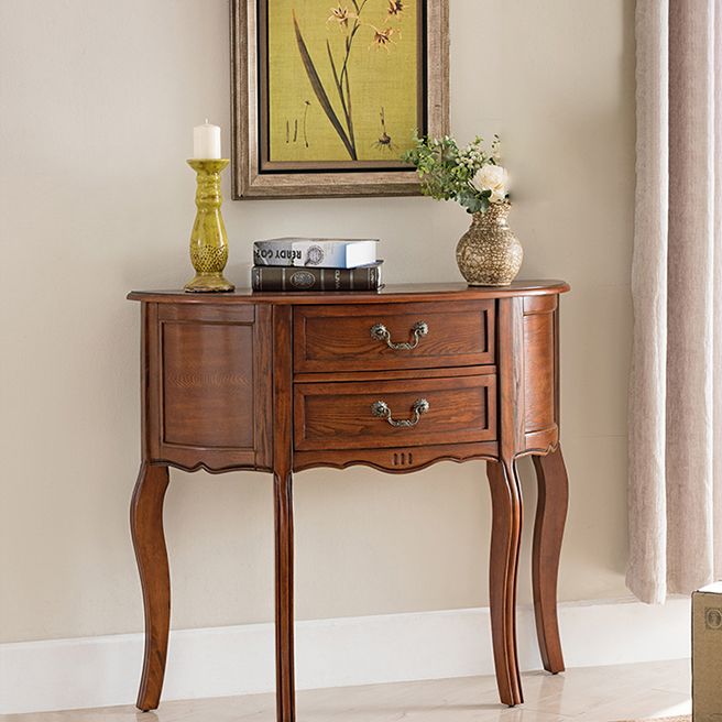 Console moderna di metà secolo Tavolo da divano di divani in legno massiccio