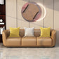 Modern Standard Leather Sofa Stationary Flared Arm Sofa for Living Room