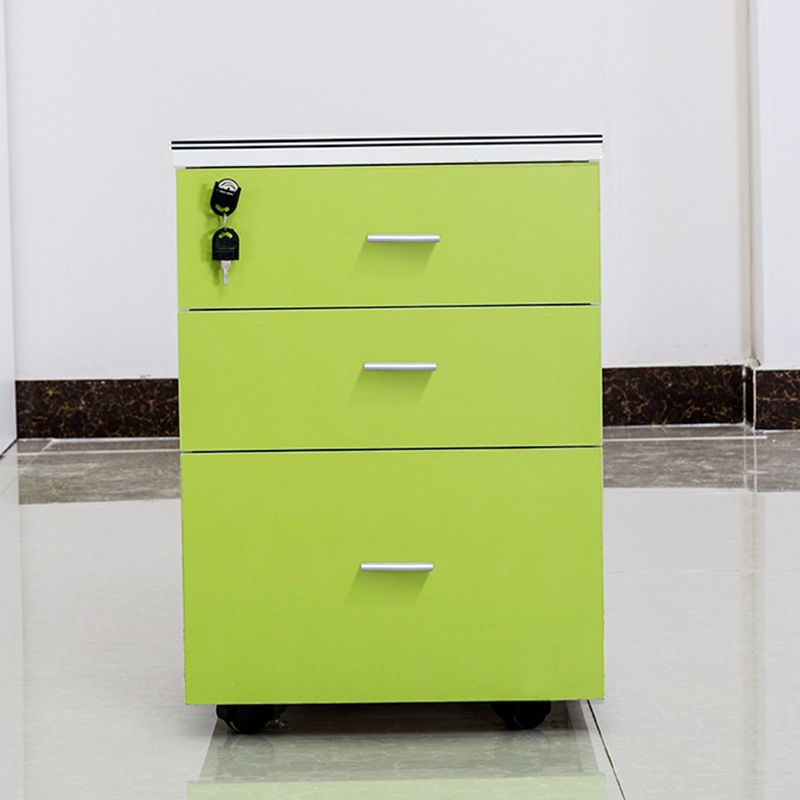 Modern Cabinet Wood with Locking Drawers Filing Cabinet on Castors Clearhalo 'Filing Cabinets' 'filling_cabinets' 'furn' 'furn_filling_cabinets' 'Furniture' 'Office Furniture' 1200x1200_74c84a89-ddd1-4005-9bc5-e6afa53850e5