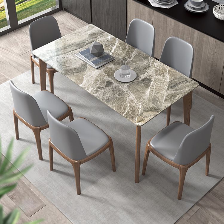 Sintered Stone Top Rectangle Table Medieval Modern Kitchen Table with 4 Legs Clearhalo ' dining_table' 'Dining Tables & Seating' 'Dining Tables' 'furn' 'furn_dining_table' 'Furniture' 'furniture_dining_table' 'Kitchen & Dining Furniture' 'kitchen&dining_furn' 'kitchen' 'kitchen_dining_table' 1200x1200_74c8fc1a-fbd7-487c-861f-0eb30ff2f31d