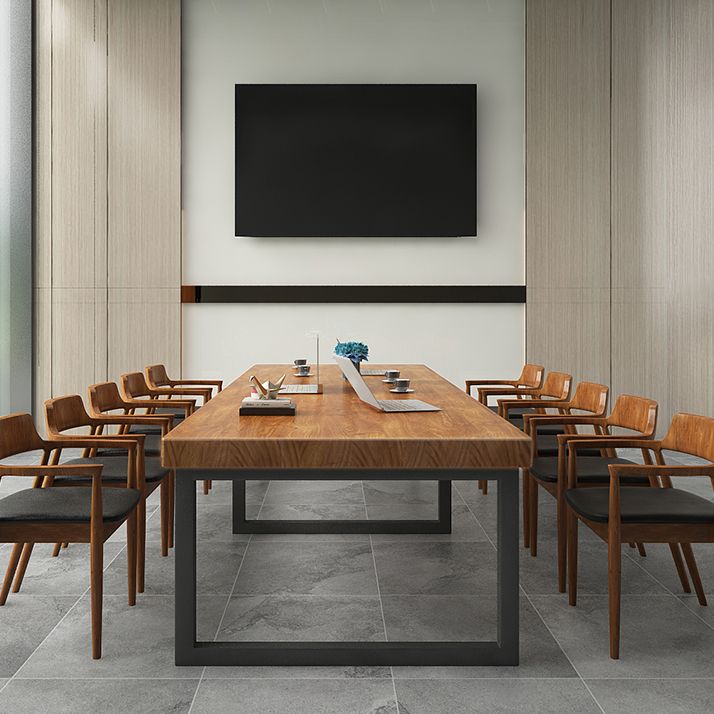 Pine Wood Meeting Table Industrial Rectangle Office Working Table Clearhalo 'furn' 'furn_office_desk' 'Furniture' 'Office Desks' 'Office Furniture' 'office_desk' 1200x1200_74c9c0a5-d1e0-4e55-abf9-d93bafe0eb3c