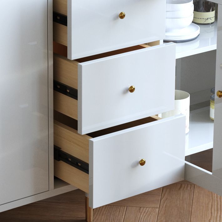 Artificial Wood Kitchen Sideboard Cabinet Glam Buffet Server Cabinet with Storage Clearhalo 'buffet_sideboard' 'Buffets & Sideboards' 'furn' 'furn_buffet_sideboard' 'Furniture' 'Kitchen & Dining Furniture' 1200x1200_74cb44d1-9551-4ef9-bd66-52fab8c47263