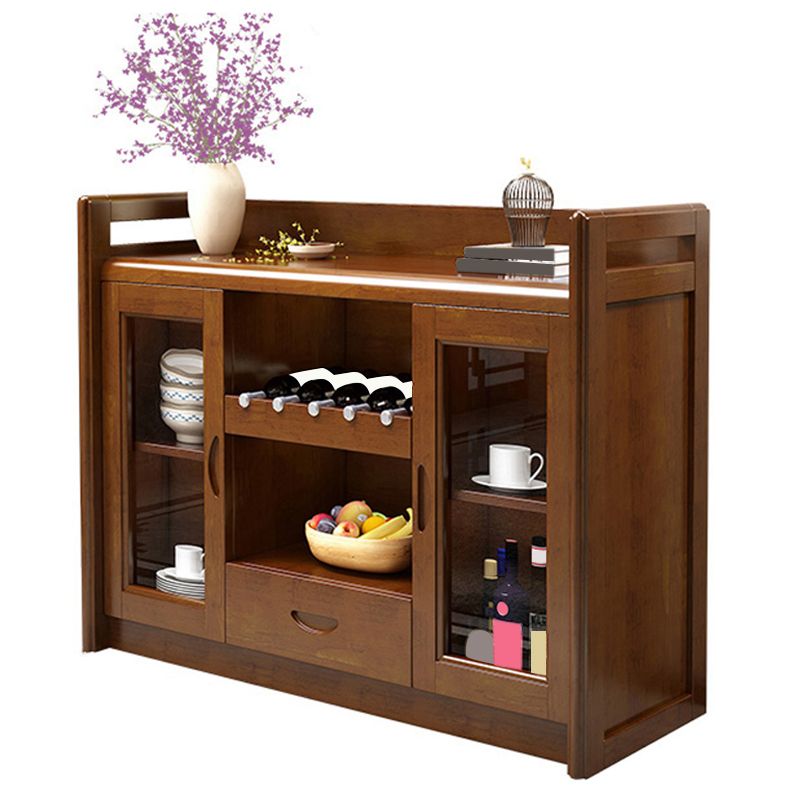 Tavolo a buffet in legno massiccio moderno scheda laterale in stile moderno con armadi e cassetti