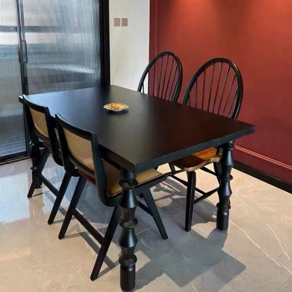 Rectangle Solid Wood Two-Color Dining Table Simplicity 4 Legs Table for Dining Room Clearhalo ' dining_table' 'Dining Tables & Seating' 'Dining Tables' 'furn' 'furn_dining_table' 'Furniture' 'furniture_dining_table' 'Kitchen & Dining Furniture' 'kitchen&dining_furn' 'kitchen' 'kitchen_dining_table' 1200x1200_74cce364-ac06-4489-9b8c-1e1039dd3cce