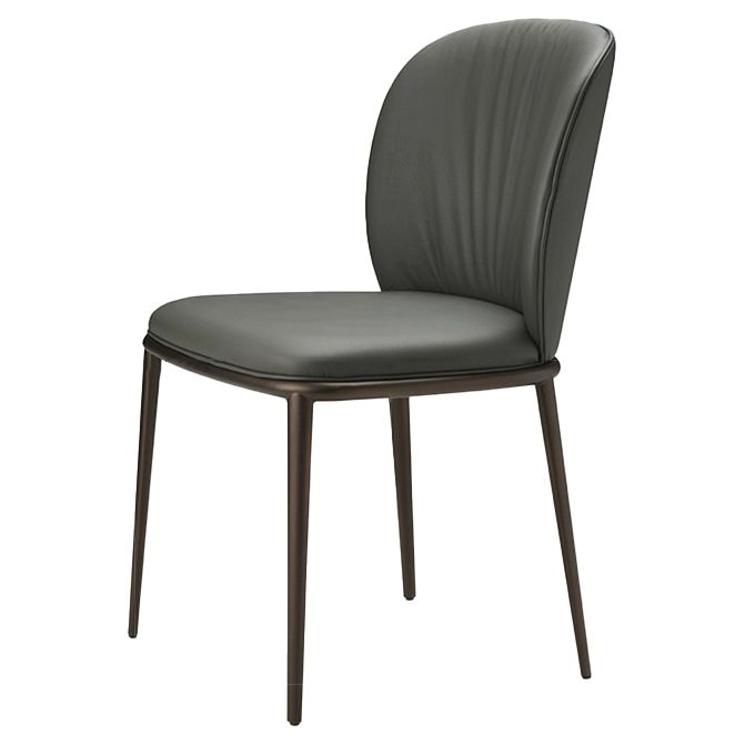 Contemporary Design Faux Leather Dining Chairs Solid Back Armless Dining Chair Clearhalo 'Dining Chairs' 'Dining Tables & Seating' 'dining_chair' 'furn' 'furn_dining_chair' 'Furniture' 'furniture_dining_chair' 'Kitchen & Dining Furniture' 1200x1200_74ce0105-b9cb-4015-8d22-5d480f6a358e