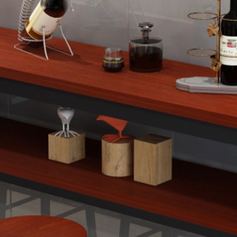 Mesa de madera rectangular moderna para mostrador, juego de mesa de Bar de 3/5 piezas para cafetería