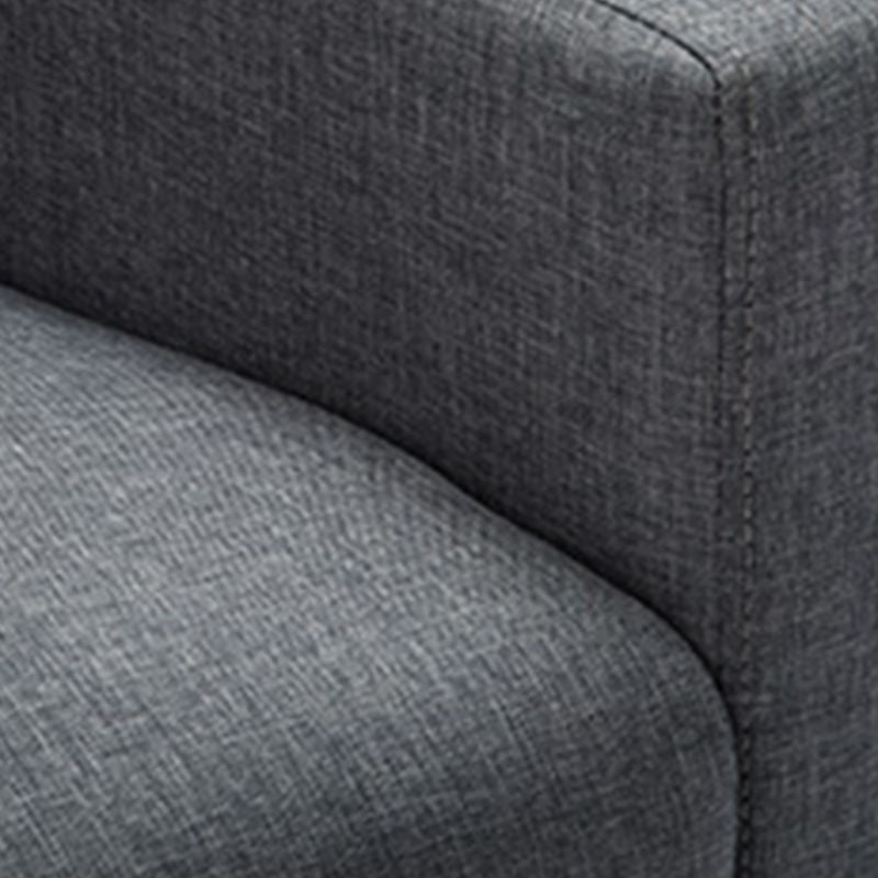 Cuero y ropa de cama Estándar, sofá de brazo cuadrado apretado