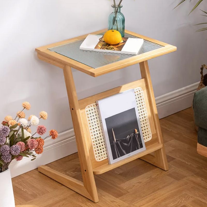 Nightand en verre moderne 23 pouces H les jambes non-storage incluent la table de nuit