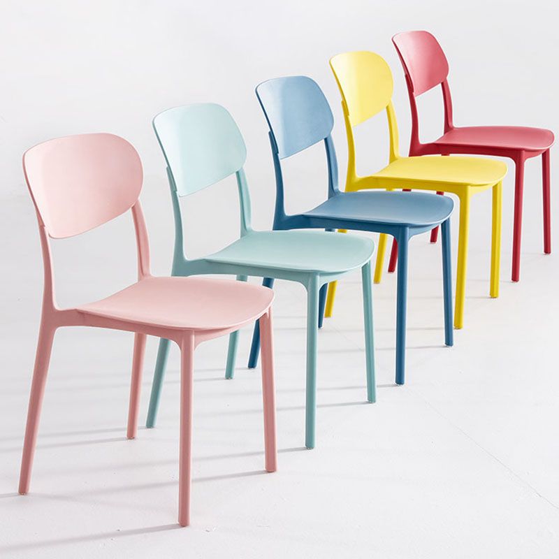 Contemporary Style Stackable Chair Dining Open Back Armless Chair with Plastic Legs Clearhalo 'Dining Chairs' 'Dining Tables & Seating' 'dining_chair' 'Furniture' 'furniture_dining_chair' 'Kitchen & Dining Furniture' 1200x1200_74d097a7-e1a7-4abf-891a-c20bebab4f0c