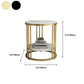 Faux Marble Accent Table Nightstand 21.65" Tall Glam Bedside Cabinet with 2 Shelves Clearhalo 'Bedroom Furniture' 'furn' 'furn_night_stand' 'Furniture' 'night_stand' 'Nightstands' 1200x1200_74d099da-aebc-4ffd-899d-5a6e626425d0