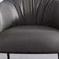 Faux Leather Barrel Accent Chair with Tight Back, 35.43" W √ó 33.86" L √ó 29.92" H Clearhalo 'Accent Chairs' 'accent_chairs' 'Chairs & Seating' 'furn' 'furn_accent_chairs' 'Furniture' 'Living Room Furniture' 1200x1200_74d16623-bbba-4928-9951-2ba02599ca83