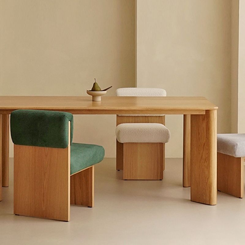 Solid Wood Dining Table Rectangle 4 Legs Dinner Table for Home Use Clearhalo 'Dining Tables & Seating' 'Dining Tables' 'dining_table' 'furn' 'furn_dining_table' 'Furniture' 'Kitchen & Dining Furniture' 1200x1200_74d1be56-1327-4629-b4a2-9990f0c72c9c