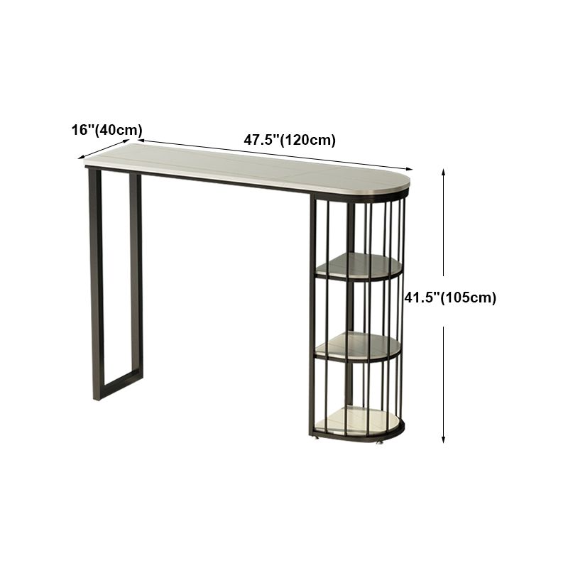 Modern Black and White Bistro Bar Desk Storage Kitchen Bistro Bar Table Clearhalo 'Bar Furniture' 'Bar Tables' 'bar_tables' 'furn' 'furn_bar_tables' 'Furniture' 'furniture_bar_tables' 'Kitchen & Dining Furniture' 'kitchen&dining_furn' 'kitchen' 1200x1200_74d1ebe8-fc0f-49d0-bcd6-fcc028b1d5c8