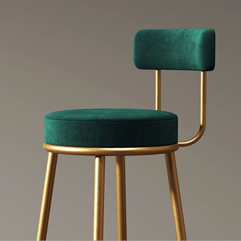 Nordic Style Upholstered Fabric Stools Armless Round Barstools for Home Use Clearhalo 'Bar Furniture' 'Bar Stools' 'bar_stools' 'furn' 'furn_bar_stools' 'Furniture' 'furniture_bar_stools' 'Kitchen & Dining Furniture' 1200x1200_74d24792-fcf3-4260-8c95-1a08e626aeed
