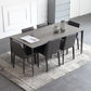 Industrial Style Home Sintered Stone Dining Table Metallic Base Rectangle Table Clearhalo ' dining_table' 'Dining Tables & Seating' 'Dining Tables' 'furn' 'furn_dining_table' 'Furniture' 'furniture_dining_table' 'Kitchen & Dining Furniture' 'kitchen&dining_furn' 'kitchen' 'kitchen_dining_table' 1200x1200_74d3e4a2-6619-402f-a154-89334db9b8ef