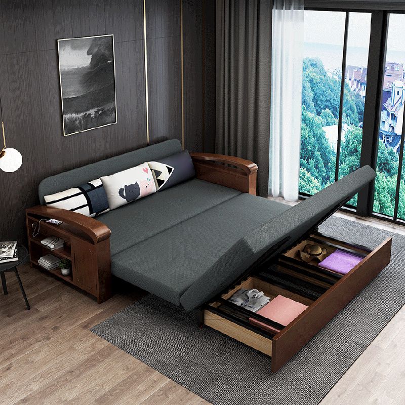 Grey Contemporary Linen Square Arm Sofa Bed Standard Sofa for Living Room Clearhalo 'furn' 'furn_sofas' 'Furniture' 'Living Room Furniture' 'Sofa' 'sofas' 1200x1200_74d46d34-7c09-461f-bc5c-2e935ea92aea
