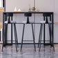 Stone Bar Dining Table Modern Rectangle Bar Table with Double Pedestal Base for Kitchen Clearhalo 'Bar Furniture' 'Bar Tables' 'bar_tables' 'furn' 'furn_bar_tables' 'Furniture' 'furniture_bar_tables' 'Kitchen & Dining Furniture' 1200x1200_74d52feb-8b60-4b9d-98ea-e3a4ddb051e2
