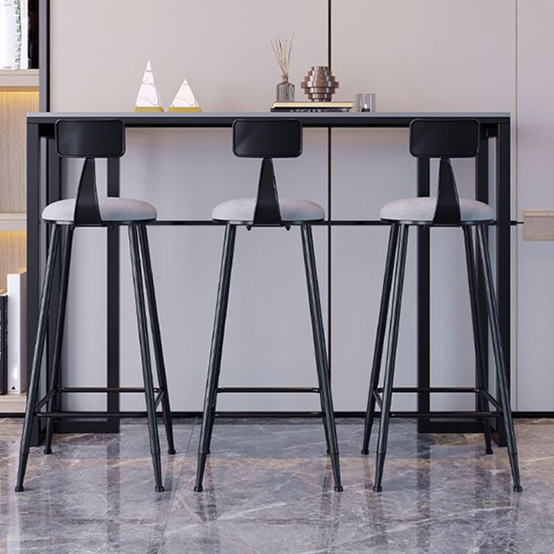 Stone Bar Dining Table Modern Rectangle Bar Table with Double Pedestal Base for Kitchen Clearhalo 'Bar Furniture' 'Bar Tables' 'bar_tables' 'furn' 'furn_bar_tables' 'Furniture' 'furniture_bar_tables' 'Kitchen & Dining Furniture' 1200x1200_74d52feb-8b60-4b9d-98ea-e3a4ddb051e2