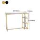Glam Rectangle Indoor Bar Dining Table Iron Trestle Pedestal Bistro Table with Shelve Clearhalo 'Bar Furniture' 'Bar Tables' 'bar_tables' 'furn' 'furn_bar_tables' 'Furniture' 'furniture_bar_tables' 'Kitchen & Dining Furniture' 'kitchen&dining_furn' 'kitchen' 1200x1200_74d56aaa-36f7-4009-a0d4-dd85c228ee6d