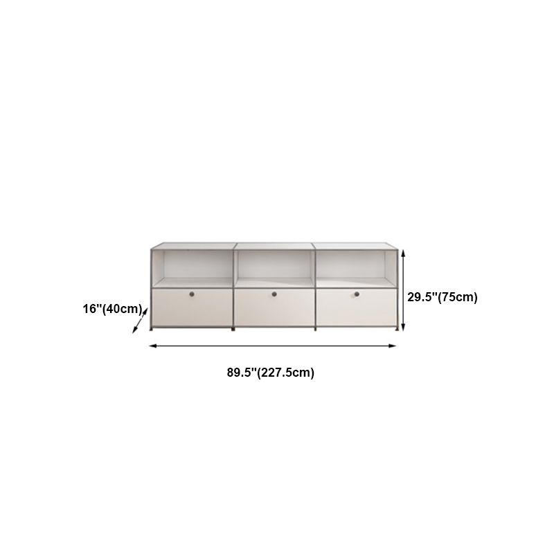 Siete board in metallo moderno in metallo bianco sideboard per soggiorno per soggiorno