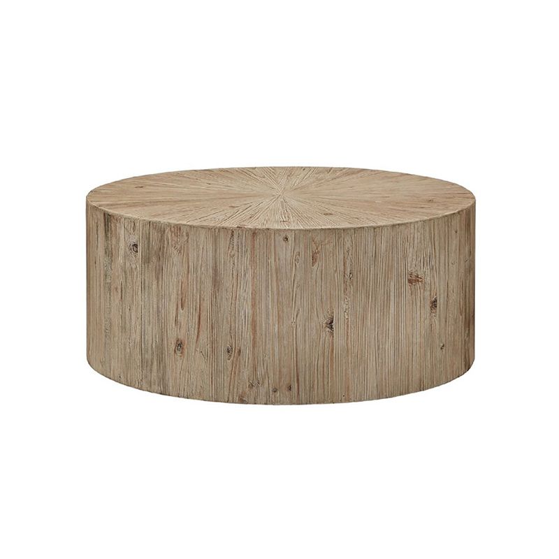 Table de coin rustique en bois massif rond
