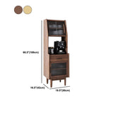 Servidor de puertas de vidrio correderas contemporáneas servidor de comedor de madera sólida para sala de estar