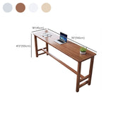 Mesa de barra rectangular moderna Madera sólida Bistro Bar Bar Desk with Footrest