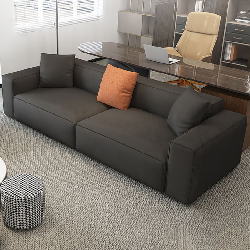 Square Armrest Latex Padded/light Grey Dark Grey/off-white/orange Sofa Clearhalo 'Furniture' 'furniture_sofas' 'kitchen' 'kitchen_sofas' 'Living Room Furniture' 'Sofa' 'sofas' 1200x1200_74db417e-27d4-48d5-8457-89a9bc26b487