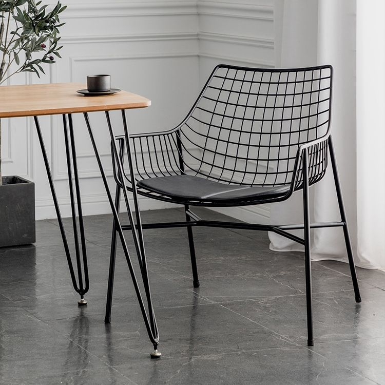 Metal Industrial Kitchen Dining Room Armchair Crossback Chair Clearhalo ' kitchen&dining_furn' 'Dining Chairs' 'Dining Tables & Seating' 'dining_chair' 'furn' 'furn_dining_chair' 'Furniture' 'furniture_dining_chair' 'Kitchen & Dining Furniture' 'kitchen' 1200x1200_74dbedc4-20e4-460a-baf5-be63bc22baf6