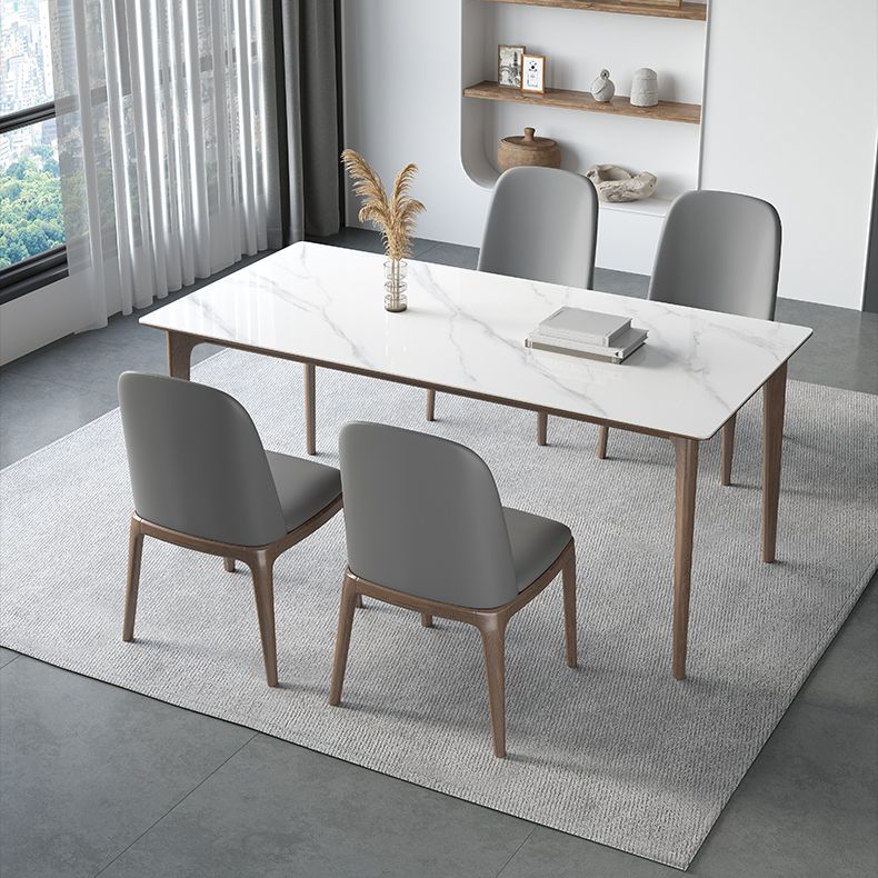 Sintered Stone Rectangle White Table Kitchen Table with Wooden Base and 4 Legs Clearhalo ' dining_table' 'Dining Tables & Seating' 'Dining Tables' 'furn' 'furn_dining_table' 'Furniture' 'furniture_dining_table' 'Kitchen & Dining Furniture' 'kitchen&dining_furn' 'kitchen' 'kitchen_dining_table' 1200x1200_74dc64d8-28f1-4e29-8c07-e651697fa2bc