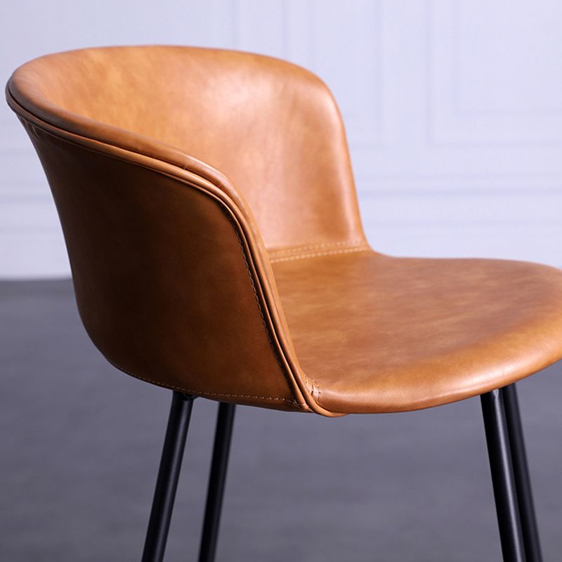 Modern Bar-stool Bucket Seat Counter Bar Stool with Metal Legs for Home Use Clearhalo 'Bar Furniture' 'Bar Stools' 'bar_stools' 'furn' 'furn_bar_stools' 'Furniture' 'Kitchen & Dining Furniture' 1200x1200_74de3fb5-cb22-41f6-98c8-bd4468085d57