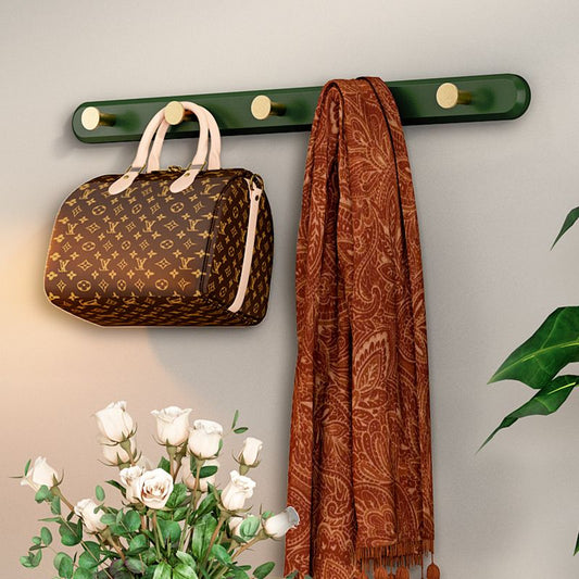 Moderner Stil Hall Standwand mit Hooks Wood Eingangskit montiert