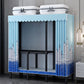 Black Steel Frame Wardrobe Armoire Contemporary Folding Wardrobe Cabinet Clearhalo 'Armoires & Wardrobes' 'armoires_wardrobes' 'Bedroom Furniture' 'furn' 'furn_armoires_wardrobes' 'Furniture' 1200x1200_74df362f-d2a6-4012-a213-cabae51d63a3