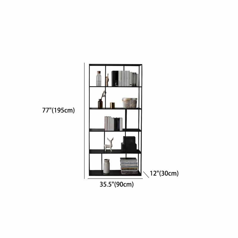 Modern Style Bookcase Open Back Metal Bookshelf for Home Office Clearhalo 'Bookcases' 'furn' 'furn_bookcases' 'Furniture' 'Office Furniture' 1200x1200_74df71fb-fdac-4606-a11e-8c098e79935a