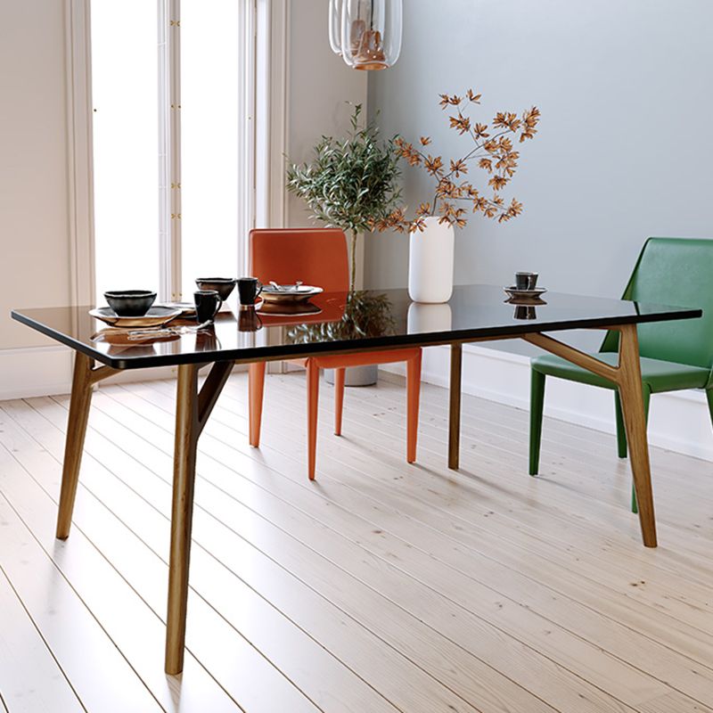 Contemporary Rectangle Dining Table Clear Tempered Glass Table with 4 Legs Clearhalo ' dining_table' 'Dining Tables & Seating' 'Dining Tables' 'furn' 'furn_dining_table' 'Furniture' 'furniture_dining_table' 'Kitchen & Dining Furniture' 'kitchen&dining_furn' 'kitchen' 'kitchen_dining_table' 1200x1200_74df74e5-f5b7-4083-8a21-eb0284b35f5f