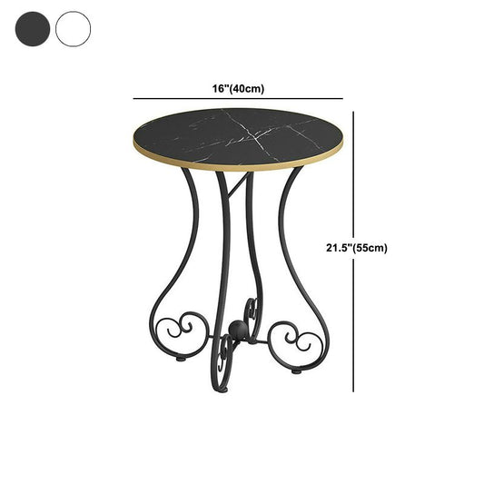 Tavolo da fine-base in metallo modernistico tavolino laterale rotondo modernistico per soggiorno