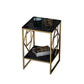 Modern Slate Corner Table Square Side End Table for Living Room
