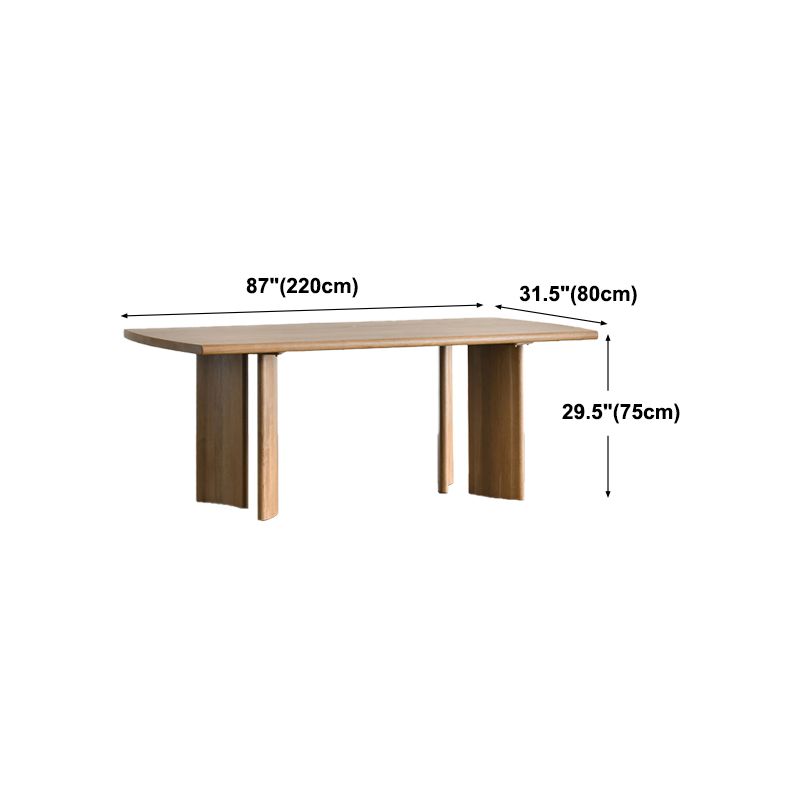 Contemporary Solid Wood Table for Restaurant Rectangle Dining Table with 4 Legs Clearhalo 'Dining Tables & Seating' 'Dining Tables' 'dining_table' 'furn' 'furn_dining_table' 'Furniture' 'furniture_dining_table' 'Kitchen & Dining Furniture' 1200x1200_74e1bcd6-2057-4503-8ddd-672af9bbfc2d