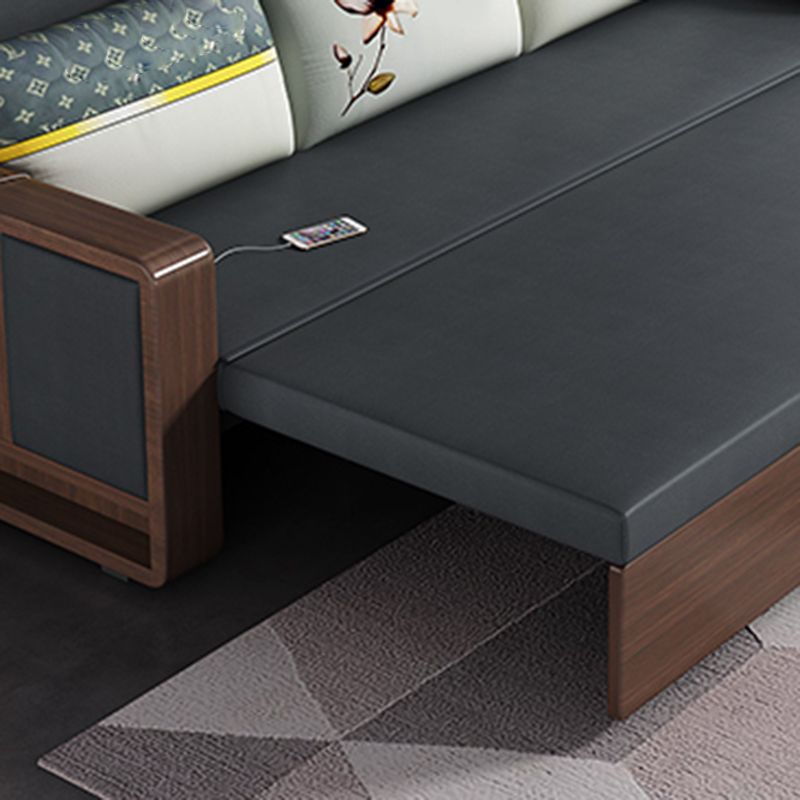 31 "De large canapé-lit contemporain futon gris oreiller comprenant un canapé-lit