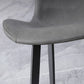 Industrial Style Faux Leather Chair Armless Side Chairs with Metal Legs