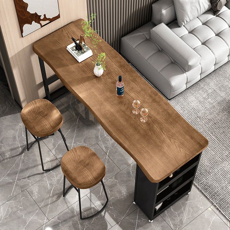 Tavolo da pranzo per btrollo da pranzo a base di bistrot in legno massiccio interno con conservazione