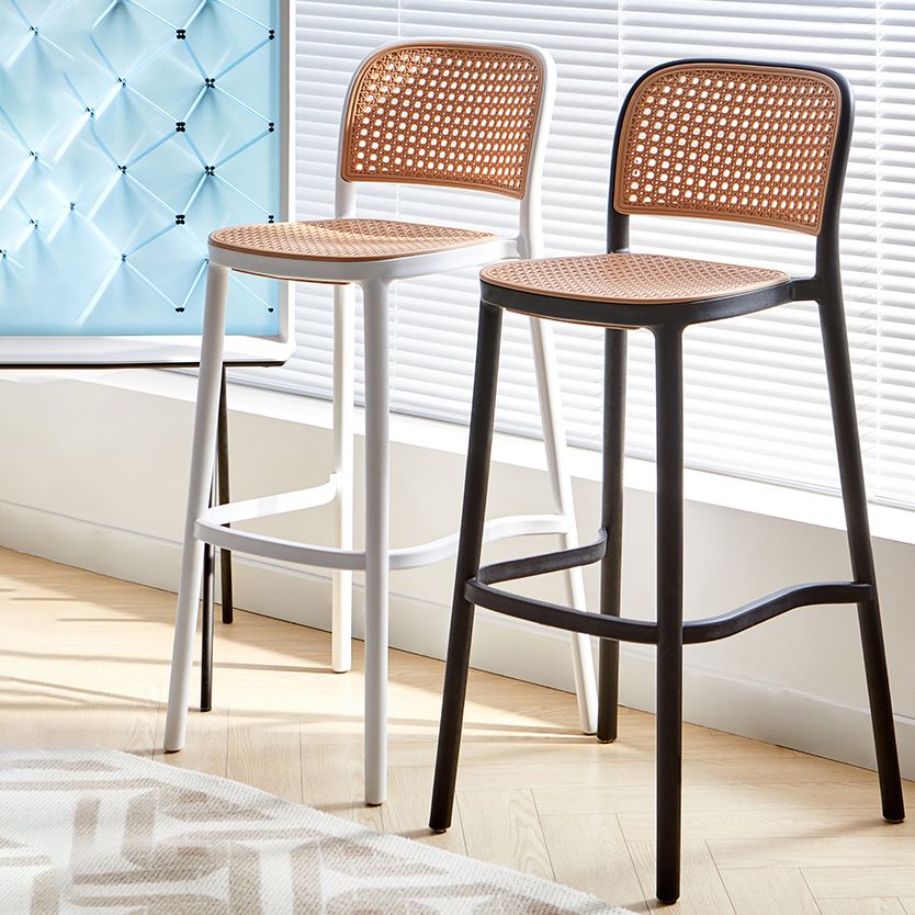Plastic Matte Finish Bar Chairs for Home Modern Indoor Bar Stools