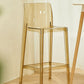 Nordic Style Acrylic Backrest Counter High Stool with 4 Legs