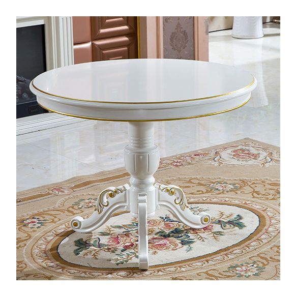 Solid Wood Victorian Round Dining Table Rubberwood Table with Pedestal Base Clearhalo 'Dining Tables & Seating' 'Dining Tables' 'dining_table' 'furn' 'furn_dining_table' 'Furniture' 'furniture_dining_table' 'Kitchen & Dining Furniture' 'kitchen' 'kitchen_dining_table' 1200x1200_74ea7cff-cce5-4033-966b-3011d4ad1e93