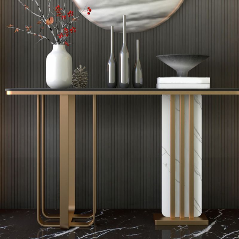 Tabella dell'accento glam di pietra larga da 11 "Tabella dell'accento della console rettangolare